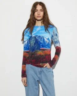 Dusa Longsleeve Top | Blue^STIEGLITZ Store