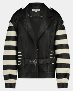 Leather Gael Biker Jacket | Black^STIEGLITZ Store