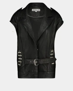 Leather Gael Biker Jacket | Black^STIEGLITZ Store