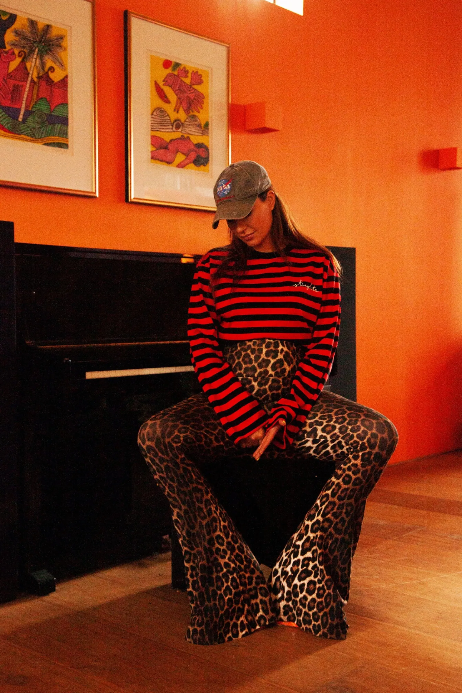 Leopard Maternity Flared Broek | Brown^STIEGLITZ Store