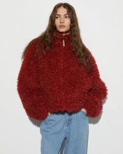 Milana Cropped Fluffy Puffer | Brown^STIEGLITZ Sale