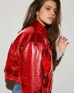 Snake Bomber Jacket | Red^STIEGLITZ Clearance