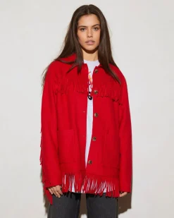 Wool Fringe Jacket | Red^STIEGLITZ Flash Sale