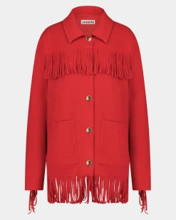 Wool Fringe Jacket | Red^STIEGLITZ Flash Sale