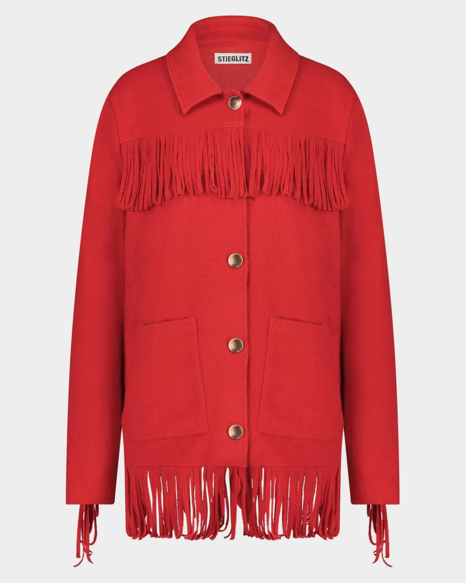 Wool Fringe Jacket | Red^STIEGLITZ Flash Sale